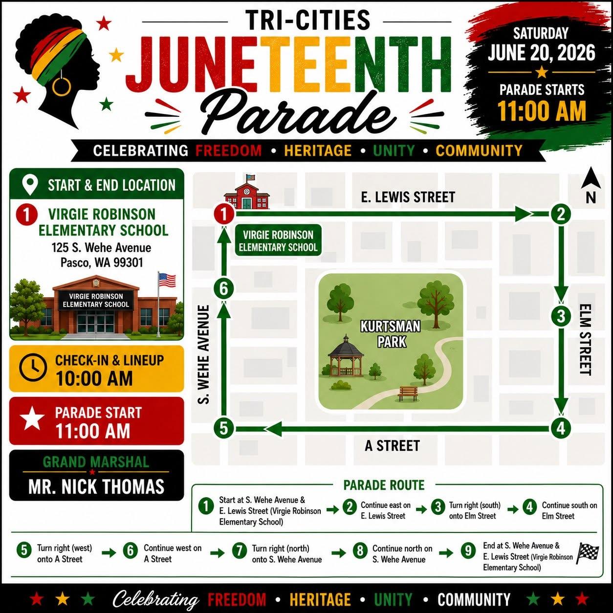 Juneteenth Parade Map